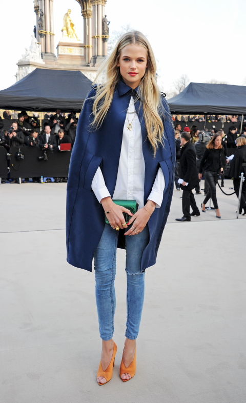Gabriella Wilde wearing Burberry at