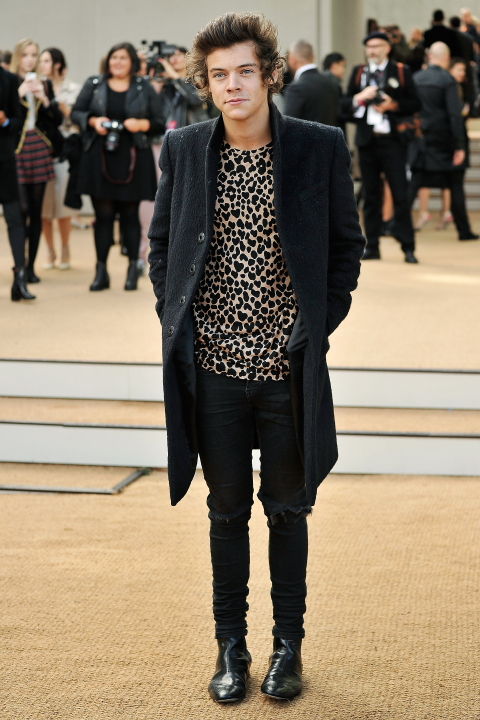 Harry Styles wearing Burberry
